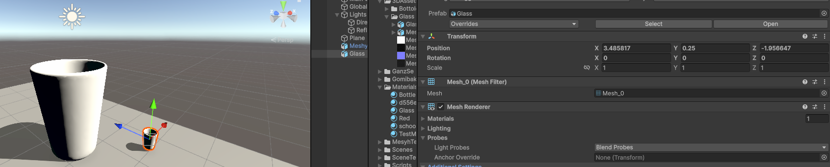 正規化したFBXをインポート