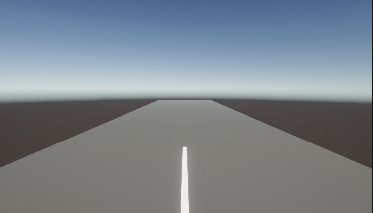 センターラインを配置した道路