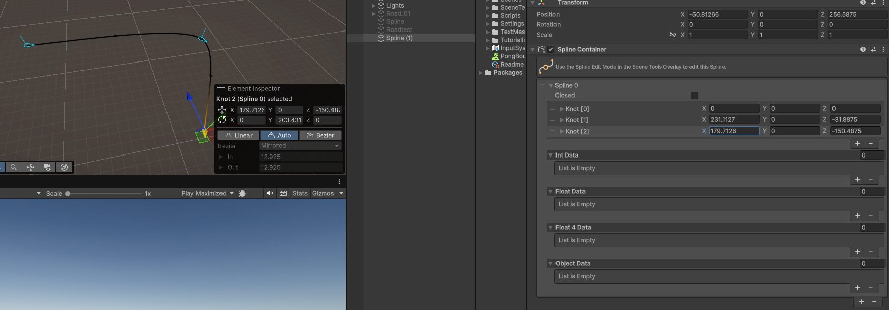 Splineで曲線作り③