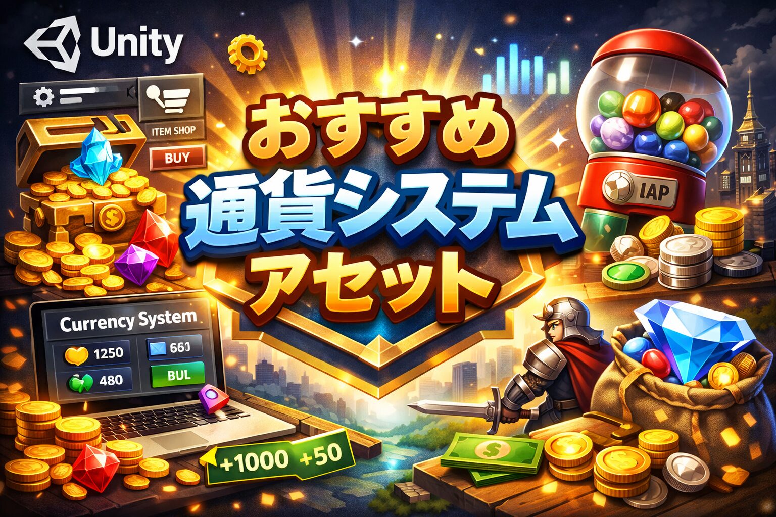 【Unity】おすすめ通貨システム7選を紹介します